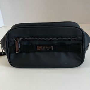 Versace Parfums Mens Black Nylon Toiletry Bag
